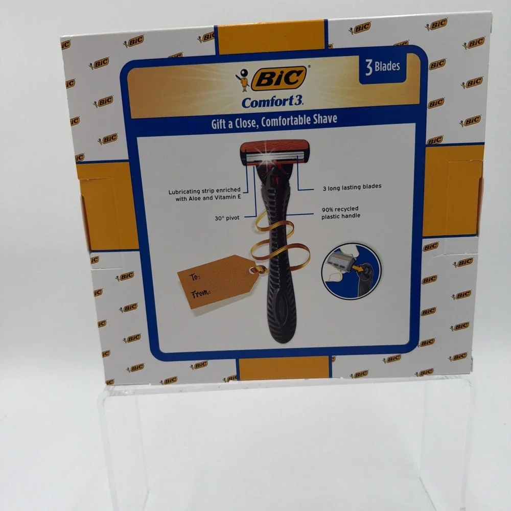 BIC Comfort 3 Refillable Men's 3-Blade Manual Razors, 1 Handle and 14 Cartridges